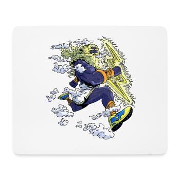 Zeus runner - Tapis de souris (format paysage) - blanc - Devant