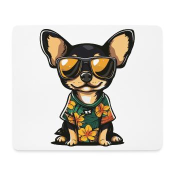 Chihuahua Hund Comic Urlaub - Mousepad (Querformat) - Weiß - Vorne