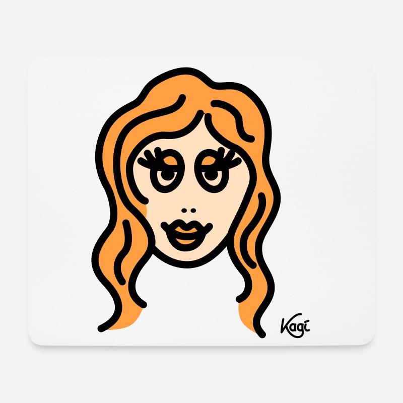 Jungfrau groß - Mousepad (Querformat) - Weiß