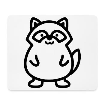 raccoon - Mouse Pad (horizontal) - white - Front