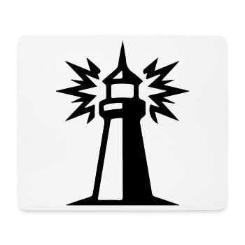 Icône du Phare - Tapis de souris (format paysage) - blanc - Devant