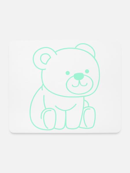 Bär Comic - Mousepad (Querformat) - Weiß
