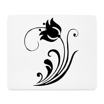Strange Black Flower - Mouse Pad (horizontal) - white - Front
