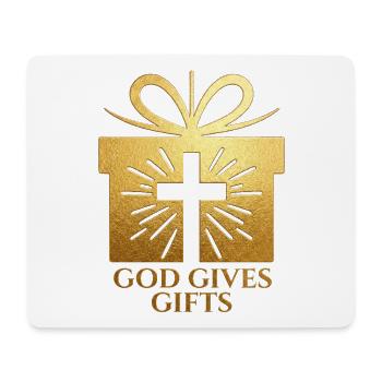 Dieu offre des cadeaux - or - Tapis de souris (format paysage) - blanc - Devant