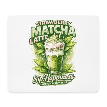 Strawberry Matcha Latte Bliss - Mouse Pad (horizontal) - white - Front