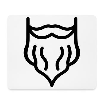 barbe - Tapis de souris (format paysage) - blanc - Devant