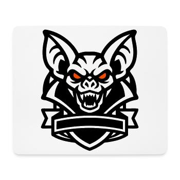 Fledermaus Maskottchen Logo - Mousepad (Querformat) - Weiß - Vorne