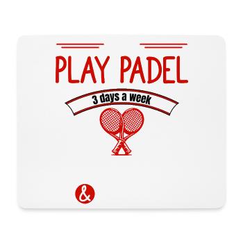 Citation de Padel Addict - Tapis de souris (format paysage) - blanc - Devant