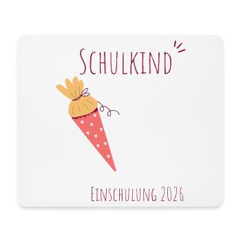 Schulkind Einschulung 2026 personalisierbar - Mousepad (Querformat) - Weiß - Vorne