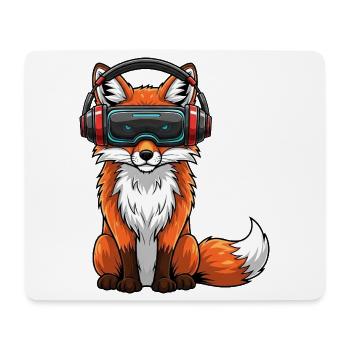 Fuchs VR Gamer Virtual Reality Comic Cool - Mousepad (Querformat) - Weiß - Vorne