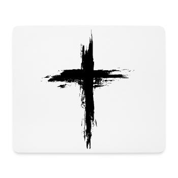 Christen Kreuz - Mousepad (Querformat) - Weiß - Vorne