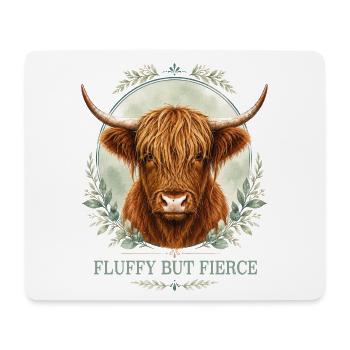 Collection des Highlanders Douveteux mais Féroces - Tapis de souris (format paysage) - blanc - Devant