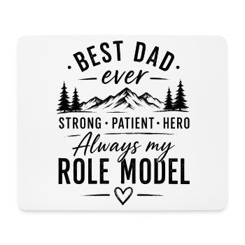 Best Dad Role Model in Mountains - Mouse Pad (horizontal) - white - Front