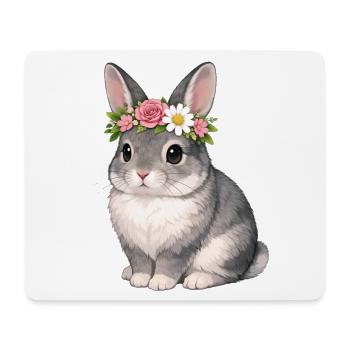 Chinchilla Rabbit - Mouse Pad (horizontal) - white - Front