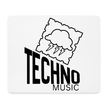 Techno - Mousepad (Querformat) - Weiß - Vorne