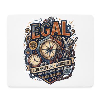 Egal Kompass Lebensgefühl - Mousepad (Querformat) - Weiß - Vorne