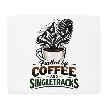Fuelled by Coffee & Singletracks MTB Coffee Mug - Mouse Pad (horizontal) - white - Front