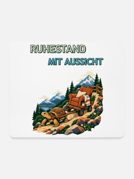 Ruhestand mit Aussicht - Mousepad (Querformat) - Weiß