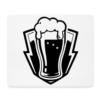 Bierglas Bier - Mousepad (Querformat) - Weiß - Vorne
