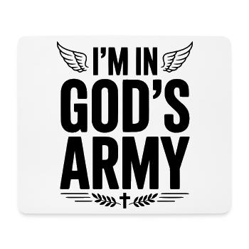 Ich bin in Gottes Armee - Mousepad (Querformat) - Weiß - Vorne