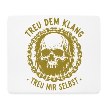 Schädel im Kettenkreis – Treu dem Klang - Mousepad (Querformat) - Weiß - Vorne