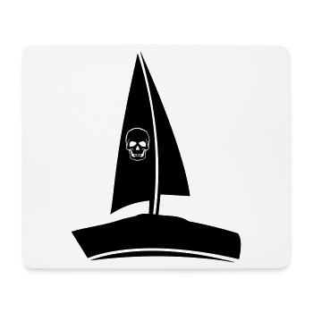 Piratenschiff Skull - Mousepad (Querformat) - Weiß - Vorne