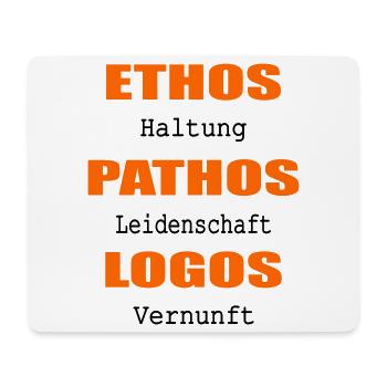 Haltung Leidenschaft Vernunft - Mousepad (Querformat) - Weiß - Vorne