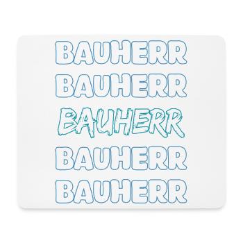 Bauherr - Mousepad (Querformat) - Weiß - Vorne