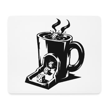 Kaffeewürfelturm - Mousepad (Querformat) - Weiß - Vorne
