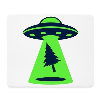 Ufo Entfuehrung Wald Logo - Mousepad (Querformat) - Weiß - Vorne