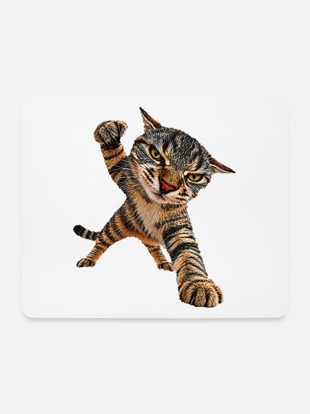 Katze - Mousepad (Querformat) - Weiß