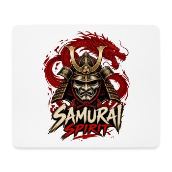 RobVibe Samurai Spirit mit rotem Drachen - Mousepad (Querformat) - Weiß - Vorne