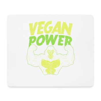 Vegan power - Mouse Pad (horizontal) - white - Front