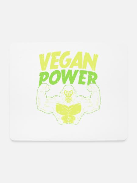 Vegan power - Mouse Pad (horizontal) - white