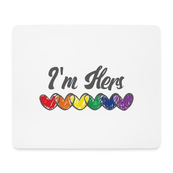 Homosexuelle Paar-Geschenke, die homosexuellen Stolz LGBT Im Hers zusammenbringen - Mousepad (Querformat) - Weiß - Vorne