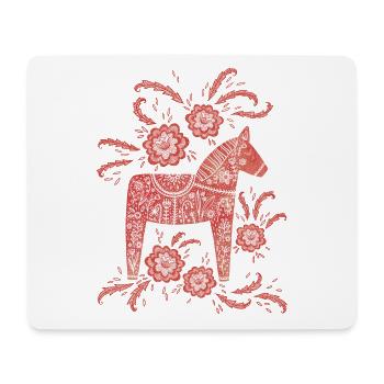 Cheval suédois Darla - Tapis de souris (format paysage) - blanc - Devant
