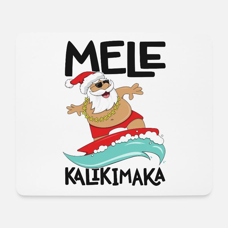 Mele Kalikimaka Hawaiian Christmas Hawaii Surfen - Mousepad (Querformat) - Weiß