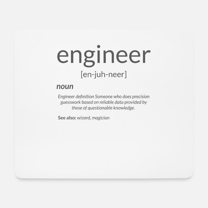 Geschenk für Ingenieur College Major Engineer - Mousepad (Querformat) - Weiß