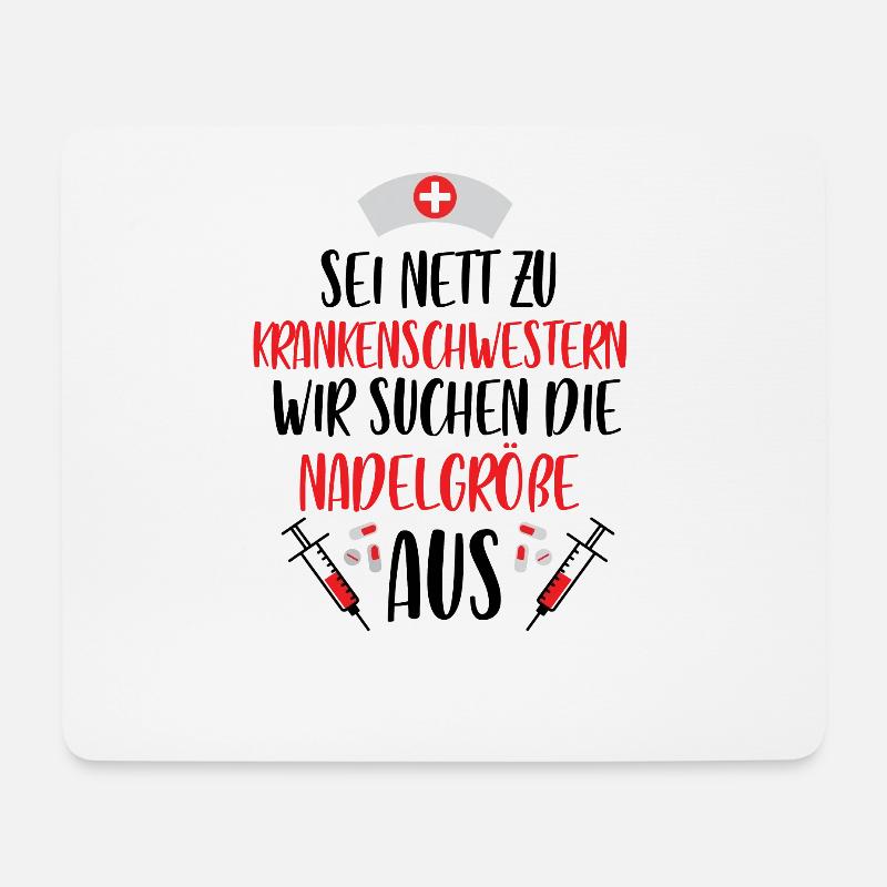 Pflegerin lustiger Spruch Pflege Krankenschwester - Mousepad (Querformat) - Weiß