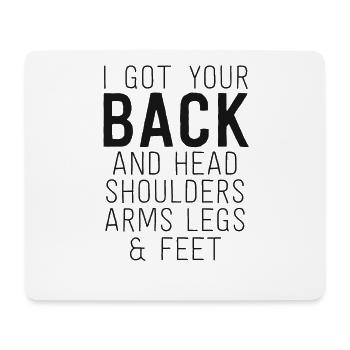 Ich habe Ihren Rücken lustige Massagetherapeut Geschenke für - Mousepad (Querformat) - Weiß - Vorne