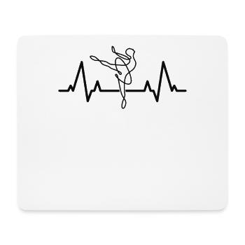 Ballet Heartbeat Gift pour le professeur de danse ballerine - Tapis de souris (format paysage) - blanc - Devant