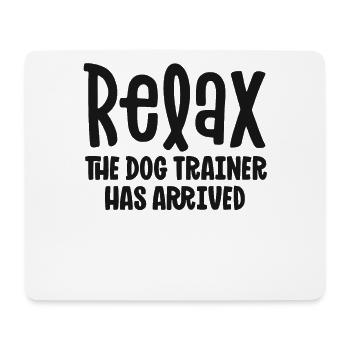Chien d’assistance Dresseur Chemise Relax Le Dresseur de chiens - Tapis de souris (format paysage) - blanc - Devant
