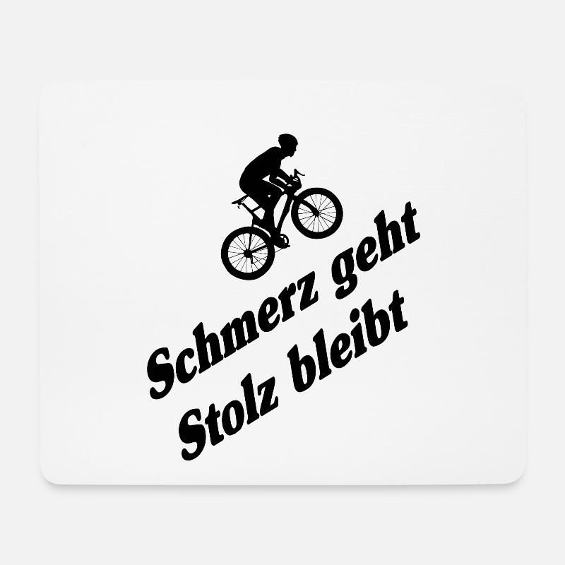 Rennrad Mountainbike - Mousepad (Querformat) - Weiß