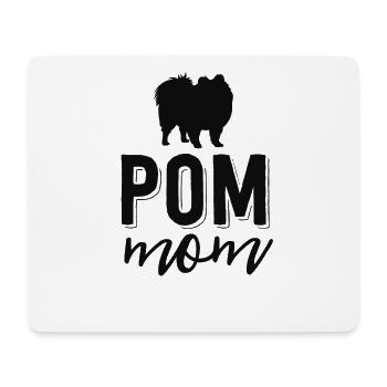 Floral Dog Mom Shirts For Women Pomeranian Pom - Mouse Pad (horizontal) - white - Front