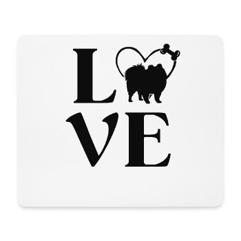 Pomeranian Gifts Love Dogs T-shirts pour femmes chien - Tapis de souris (format paysage) - blanc - Devant
