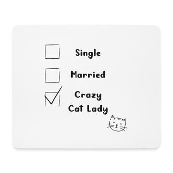 Crazy Cat Lady Cat Mom Gift - Mouse Pad (horizontal) - white - Front