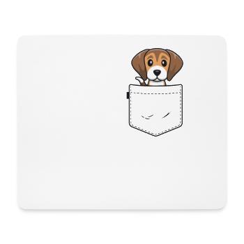 Beagle Dog In Pocket Tee Shirts Men Women Beagle - Mouse Pad (horizontal) - white - Front