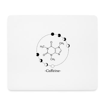 Caffeine molecule with outline - Mouse Pad (horizontal) - white - Front