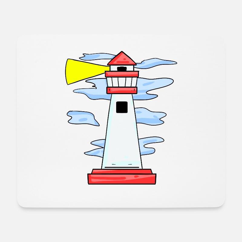 phare - Tapis de souris (format paysage) - blanc