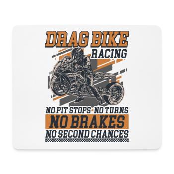 Drag Racing Rennsport Motorsport Motorrad - Mousepad (Querformat) - Weiß - Vorne
